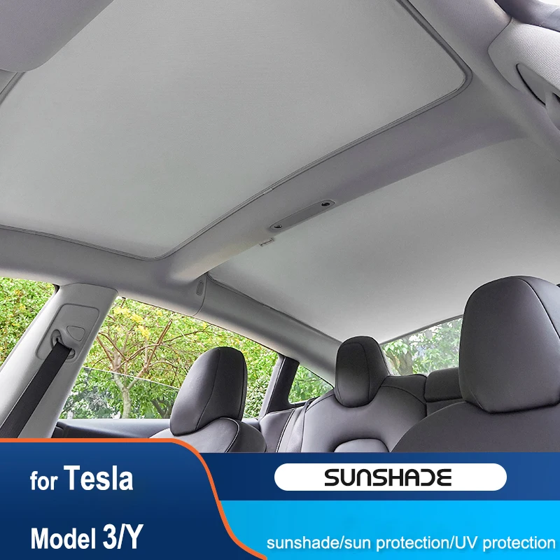 

For Tesla Model 3 Y Front Rear Sunroof Window Sunshade Auto Roof Windshield Skylight Sun Protection Shade Sunshades Accessories