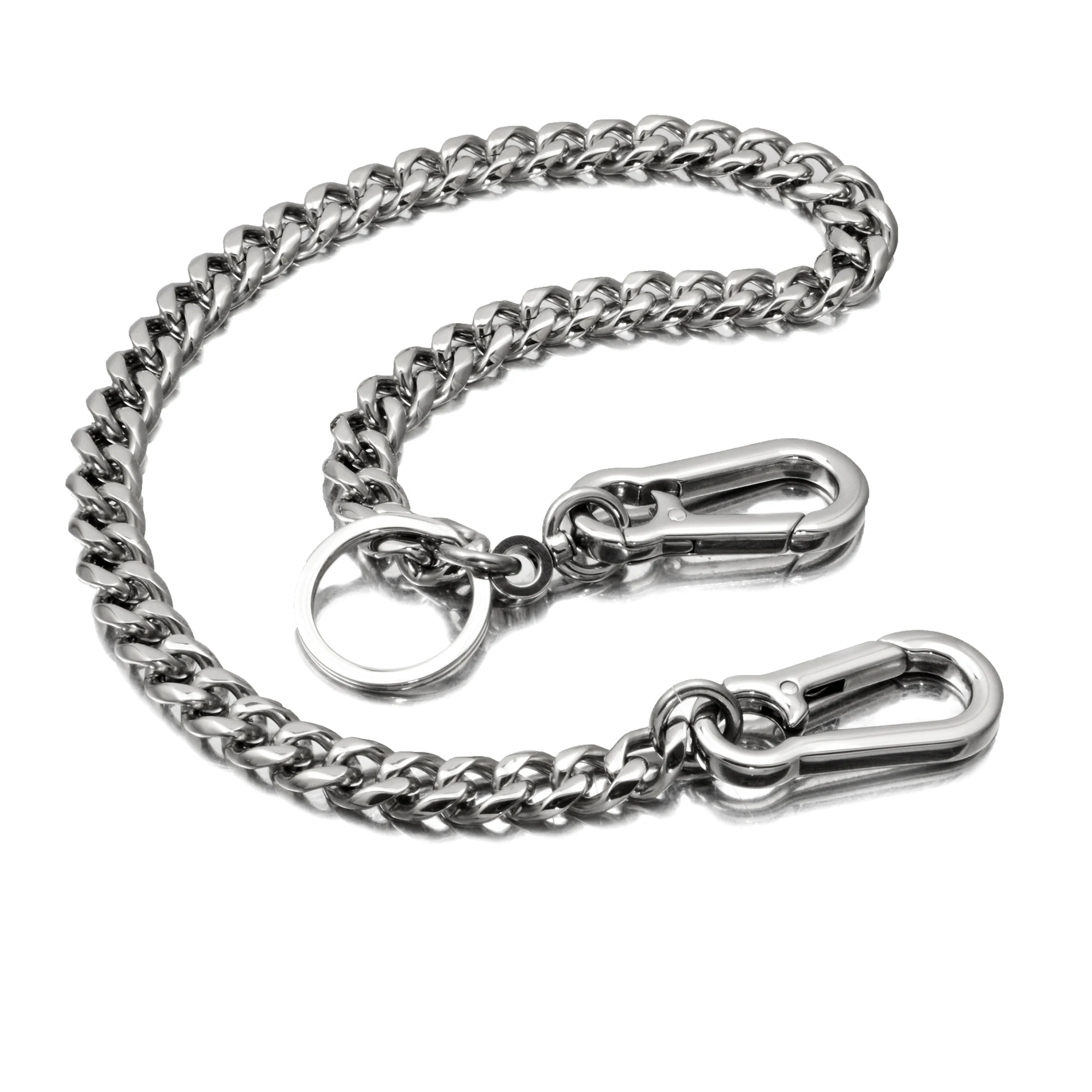 316L Stainless Steel Key Chain Wallet Chain Safety Rope Belt Chain Hip Hop Boy Accessory steampunk  Male Gifts Cuban Link Chain