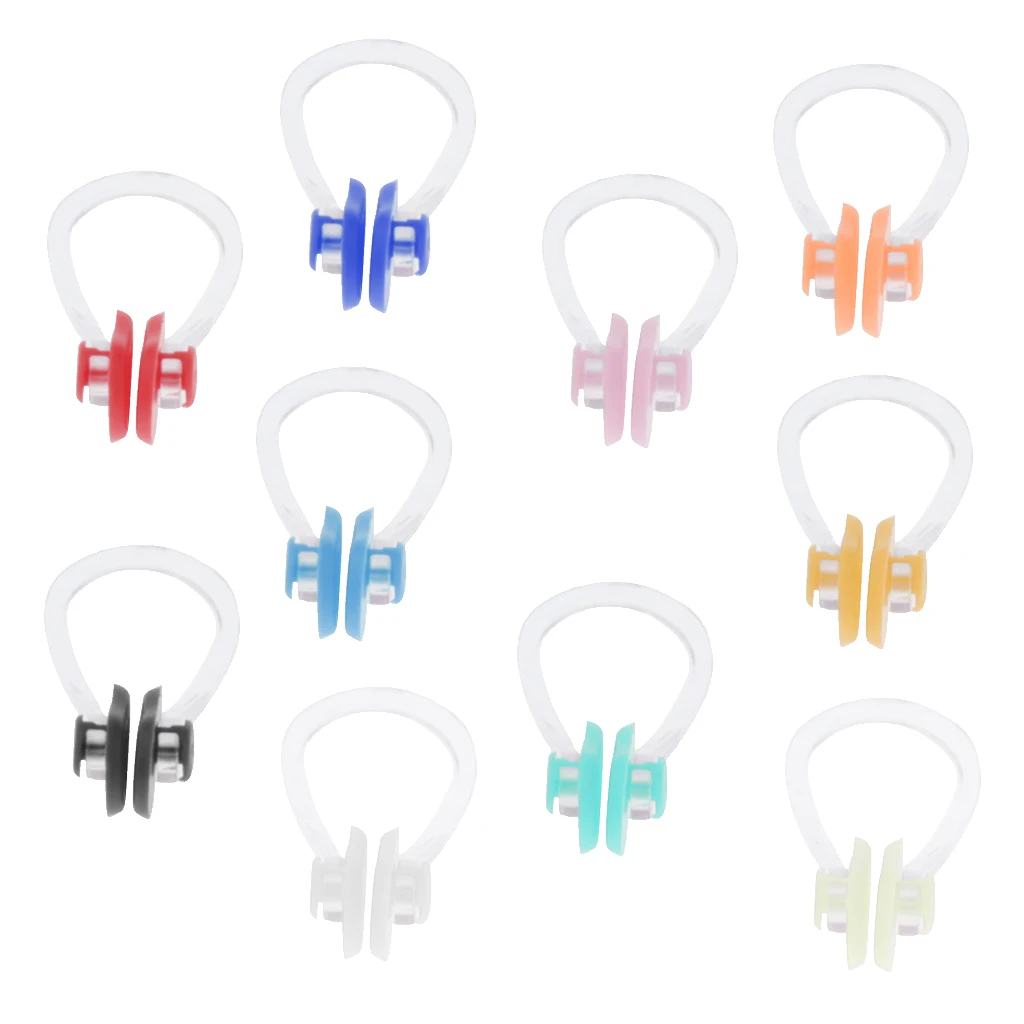 10pcs High Quality Waterproof Soft Silicone Comfortable Diving Surfing Swimming Nose Clips Nose Plugs for Unisex Adult Men Women