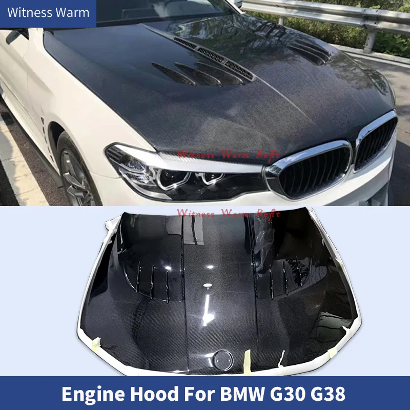 5 Series Carbon Fiber Engine Bonnet for Bmw G30 G38 Sedan 4-door 2017 -2020 Car Frp Hood Cover Body Kit Car Styling