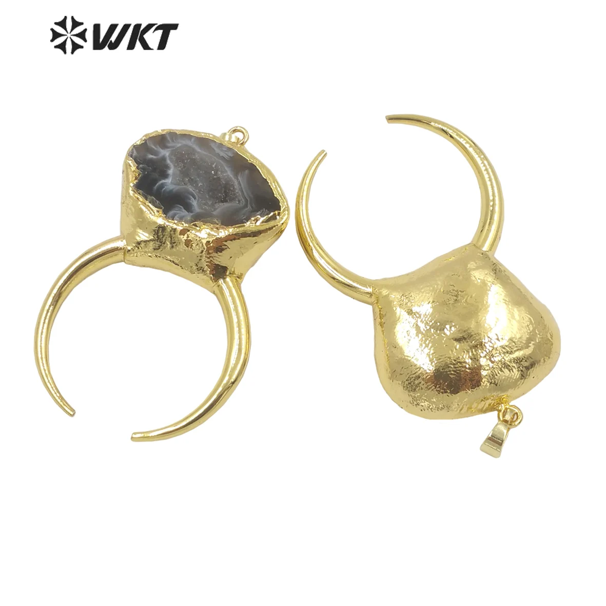 

WT-P1720 Красивые и красивые ювелирные изделия Жеод Агатовый камень для женщин и всех в качестве подарка для вечеринки Подвеска Ao Wonderful