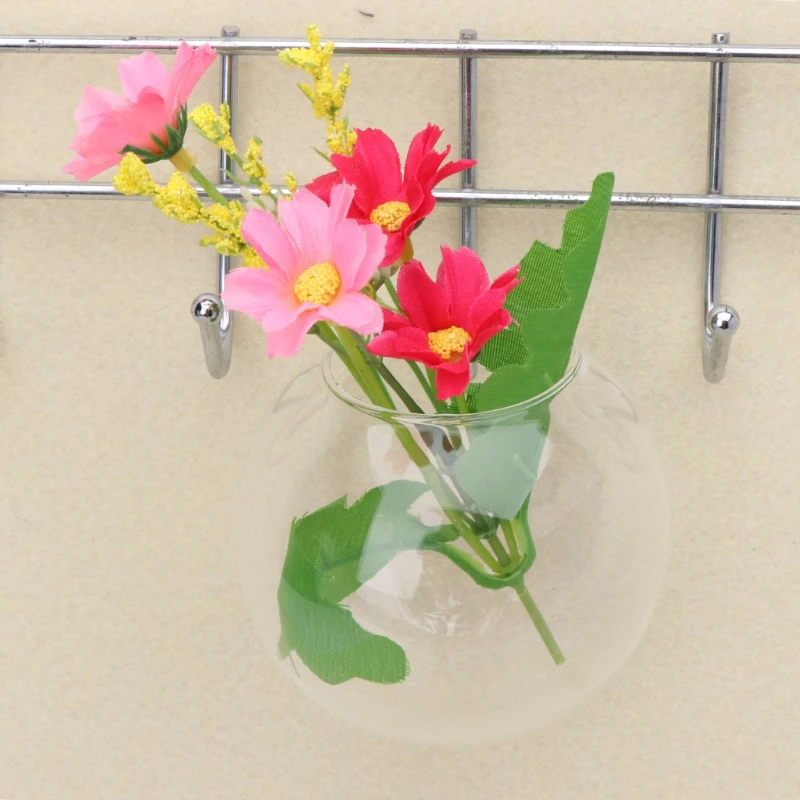 8CM/10CM/12CM Glass Vase Wall Hanging Hydroponic Terrarium Fish Tanks Potted Plant Flower pot MAY-18A