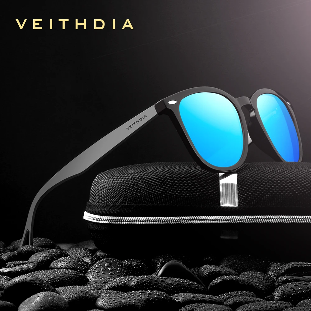 VEITHDIA Sunglasses Unisex Aluminum+TR90 Men's Photochromic Mirror Sun Glasses Eyewear Accessories Fashion For Men Women 6116