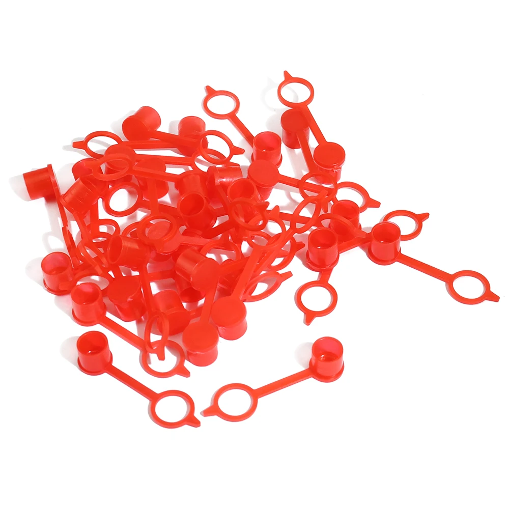 100pcs M6 M8 M10 RED Polyethylene Plastic Dust Cap Dust Cover Protection Cover Cap for Grease Gun Zerk Fitting