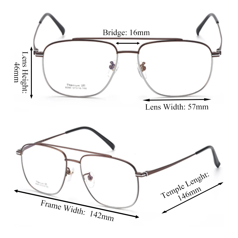 Chashma Men Prescription Eyeglasses Fashion Super Quality Lenses Light Optical Frames Pure Titanium Spectacle Frame