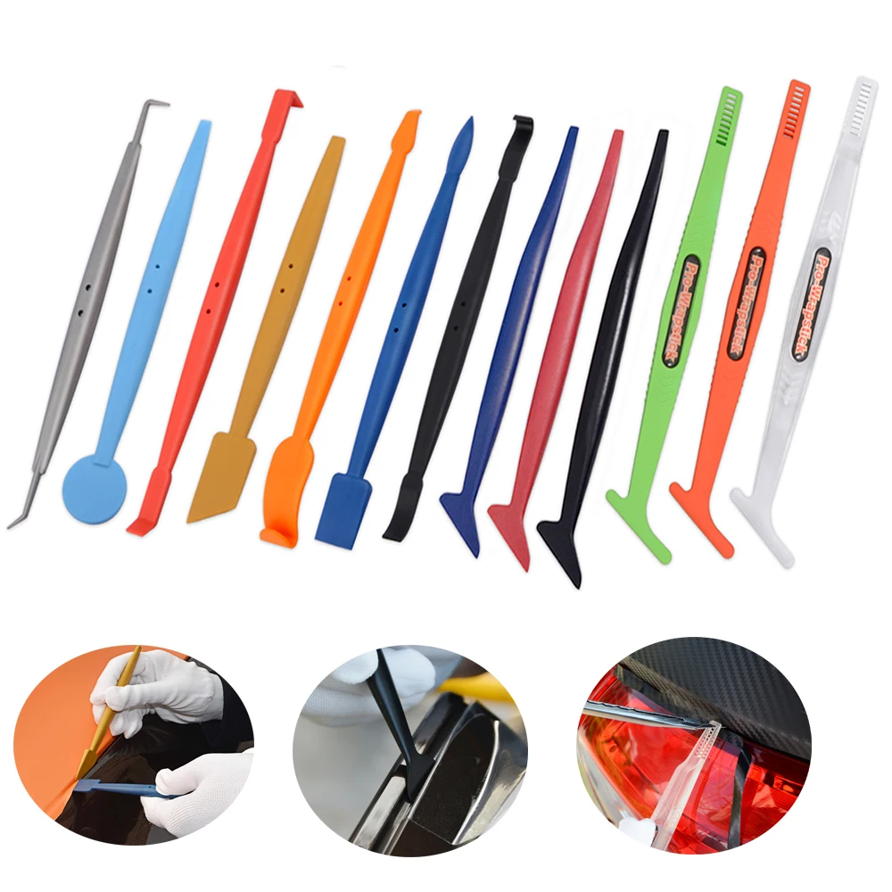 

FOSHIO Carbon Fiber Film Magnetic Stick Squeegee Set Window Tint Wrapping Scraper Car Sticker Install Vinyl Applicator Tools Kit