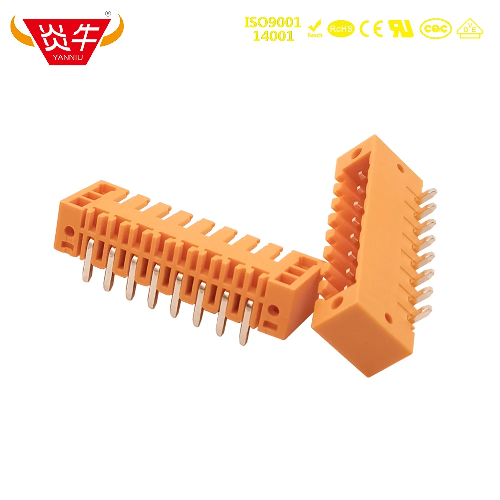 50Pcs WEIDMULLER  3.5mm SL 3.50/90F KF2EDGJRM 3.5 2P ~12P ORANGE PCB CONNECTOR PLUG-IN TERMINAL BlOCKS PHOENIX CONTACT YANNIU