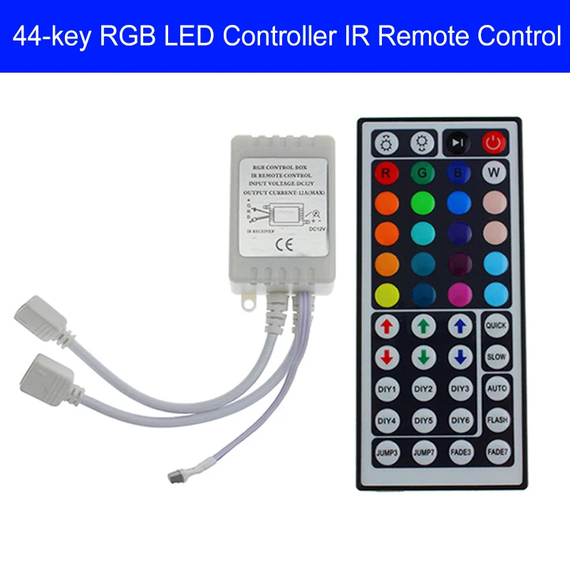 DC12-24V Mini 24key/44key Controller Remote Infrared Wireless Remote Control Dimmer For 5050 3528 2835 LED RGB Light Strip