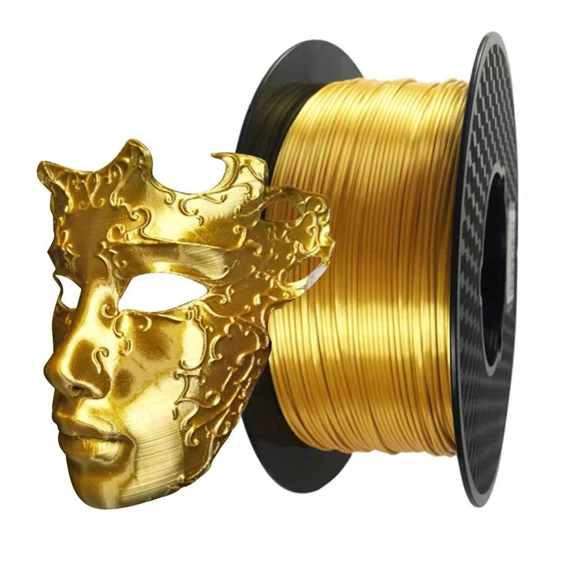 

PLA Filament 3D Printer1.75mm 1kg Printing Gold Feeling Silky Shine Shiny Material Golden Silvery Best Sellers Seller