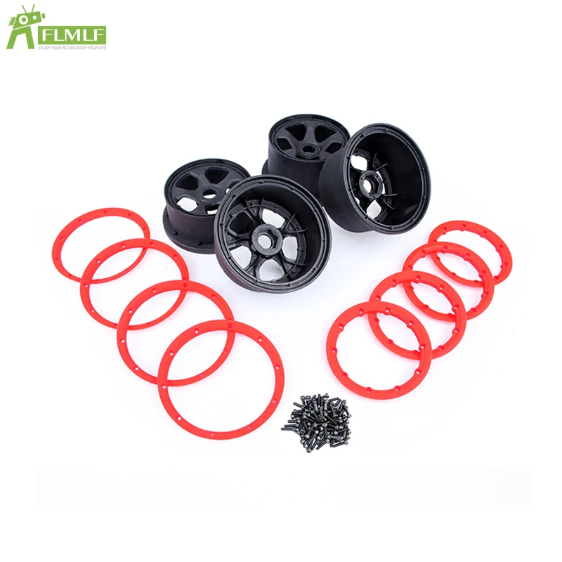 Plastic Four Generation Wheel Hub And Rim Kit Fit for 1/5 HPI ROVAN KM BAJA 5B 5T 5SC