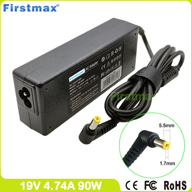 19V 4.74A 90W Charger for Acer Aspire E1-472G E1-530G E1-532G E1-532PG E1-571G E1-572G E1-572PG E1-731G PA-1900-05 Power Supply