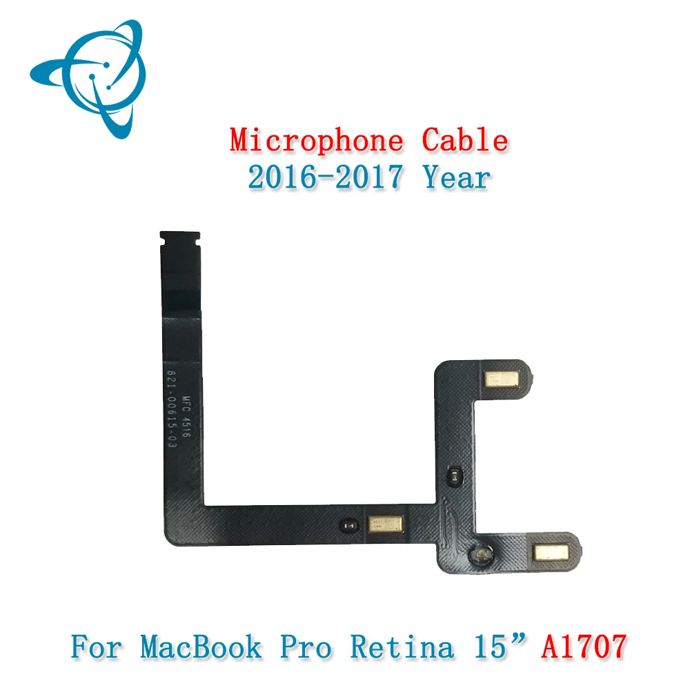 Shenya original a1707 microfone cabo para macbook pro retina 15 "mic cabo 821-00615-a 2016 2017 ano