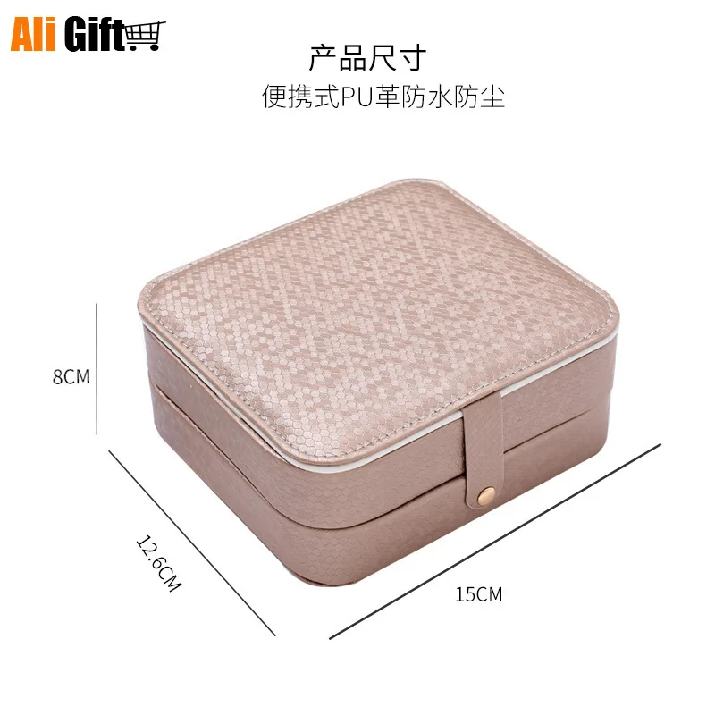 Jewelry Box Princess European Double Layer Simple Earring Hand Collection Box Makeup Organizer Multi-function Dressing Case