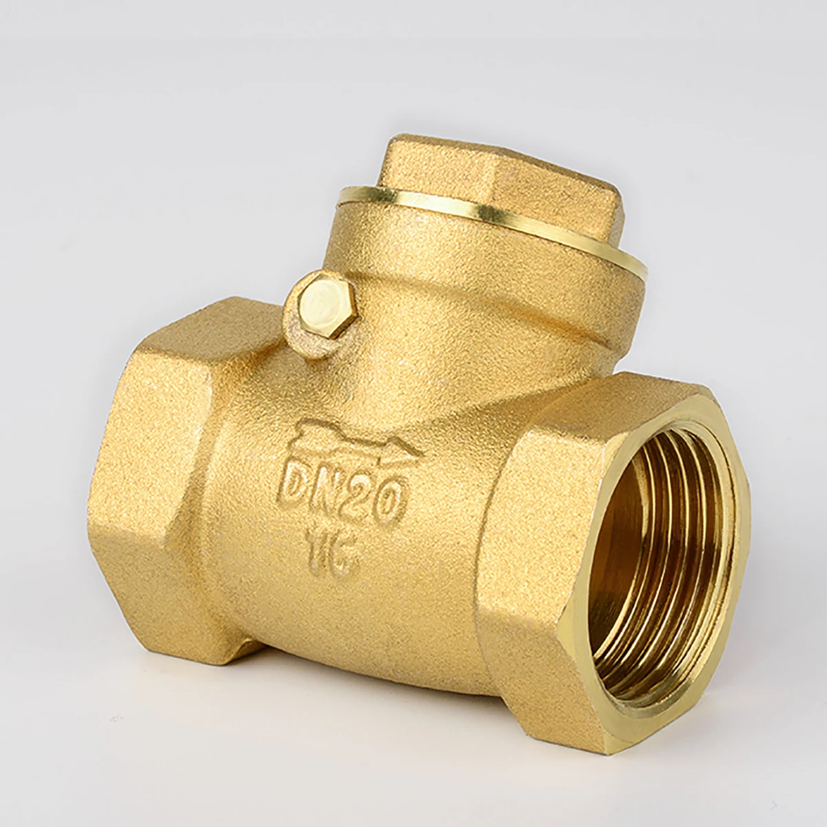 1Pcs 1/2 "3/4" 1 "BSP Dây Chuyền Nữ Ren Đồng Xoay Kiểm Tra Van Một Chiều Không Trở Lại van Nước Thông Tắc Đường Ống