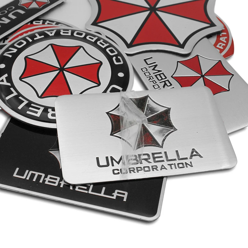 Car Styling 3D Aluminum Alloy Umbrella Corporation Car Stickers Decals Emblem Decorations Badge Auto Accessories