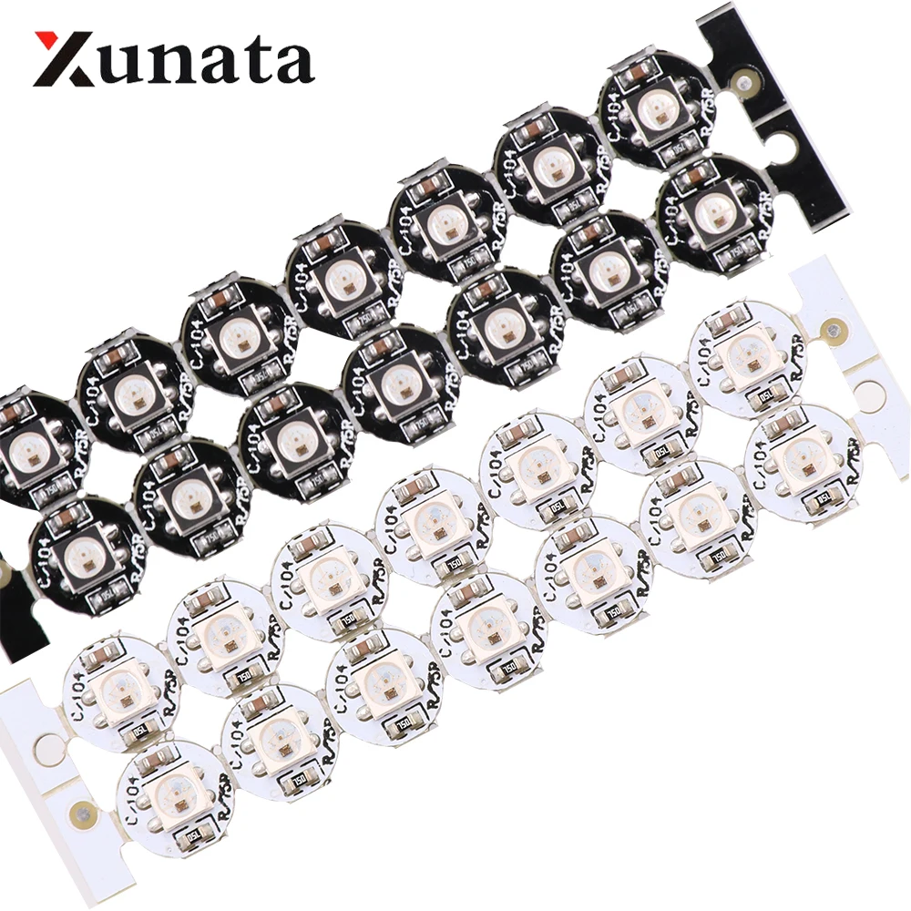 10 ~ 1000 sztuk DC 5V WS2812B LED Indywidualnie adresowalny WS2811 IC RGB 2812B LED Radiator SMD 5050 RGB Wbudowany układ LED