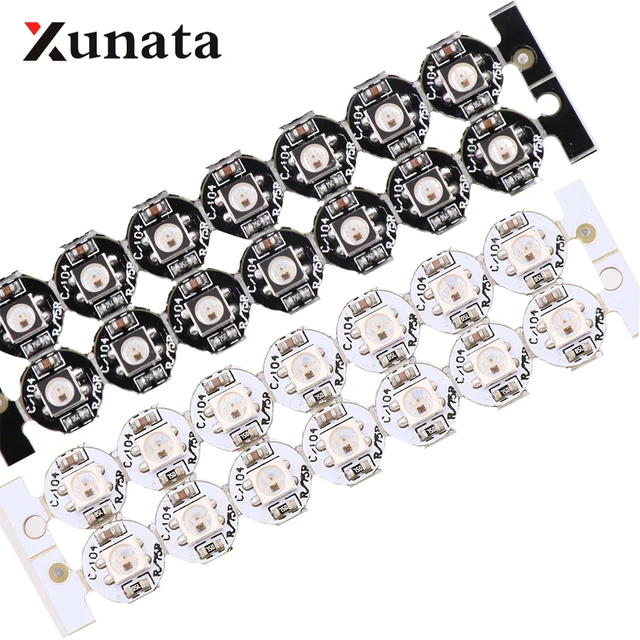 10 ~ 1000 sztuk DC 5V WS2812B LED Indywidualnie adresowalny WS2811 IC RGB 2812B LED Radiator SMD 5050 RGB Wbudowany układ LED