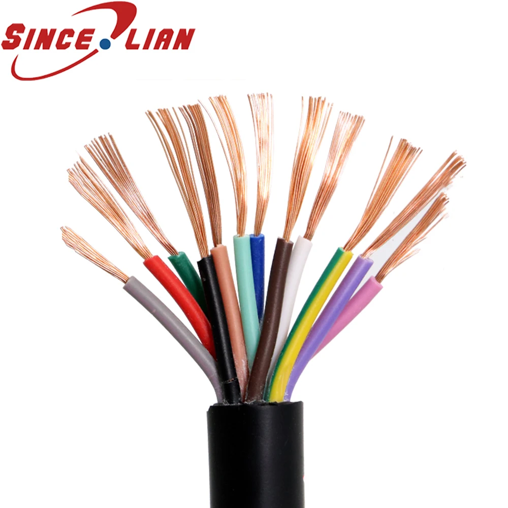 

22awg Power Cable Wire RVV12 Core 0.3 Square 300/300 Voltage Power Signal Control PVC Sheath Cable 10 meters 12cores wires