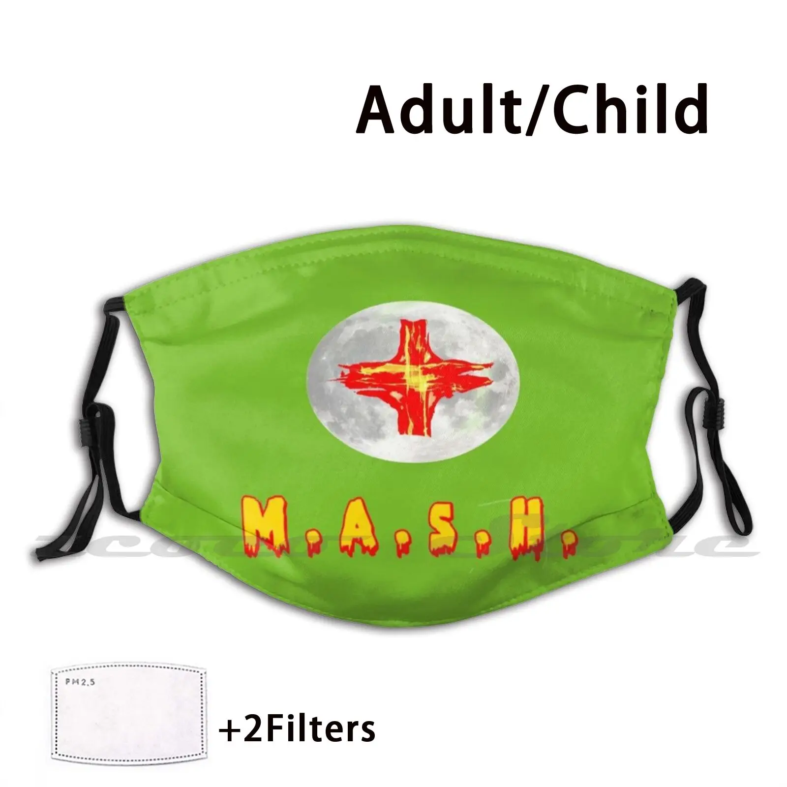 M.A.S.H. Monster Attack Service Mask Adult Child Washable Pm2.5 Filter Logo Creativity Mash Mash 4077 Monster Attack Fun Scary