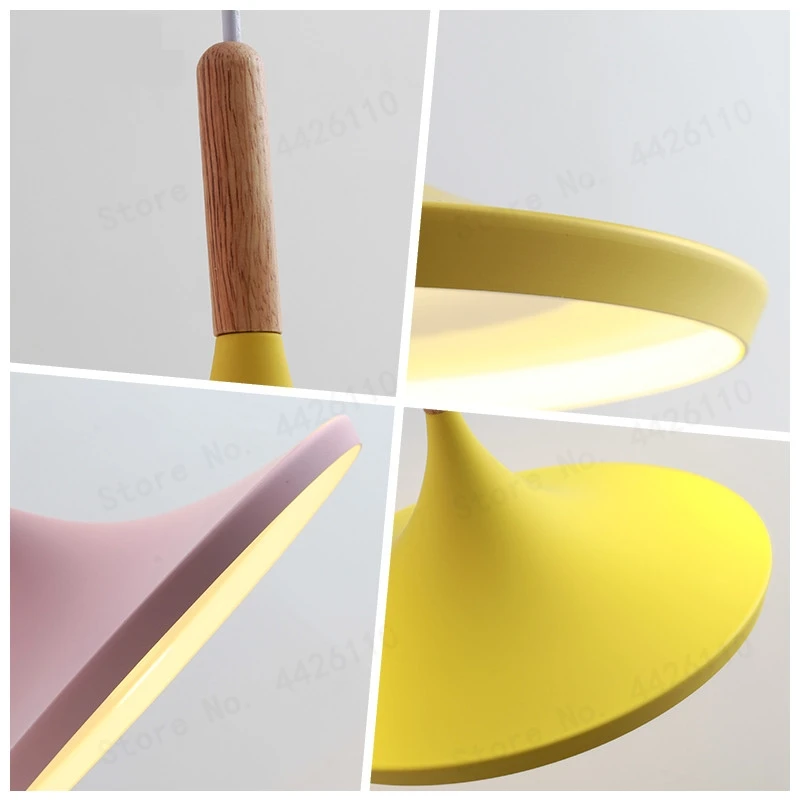 BLUBBLE  Art ABC Colorful Musical Pendant Lights  American Pendant Lamp Blue/Yellow/Green/Pink Restaurant LED Hanglamp