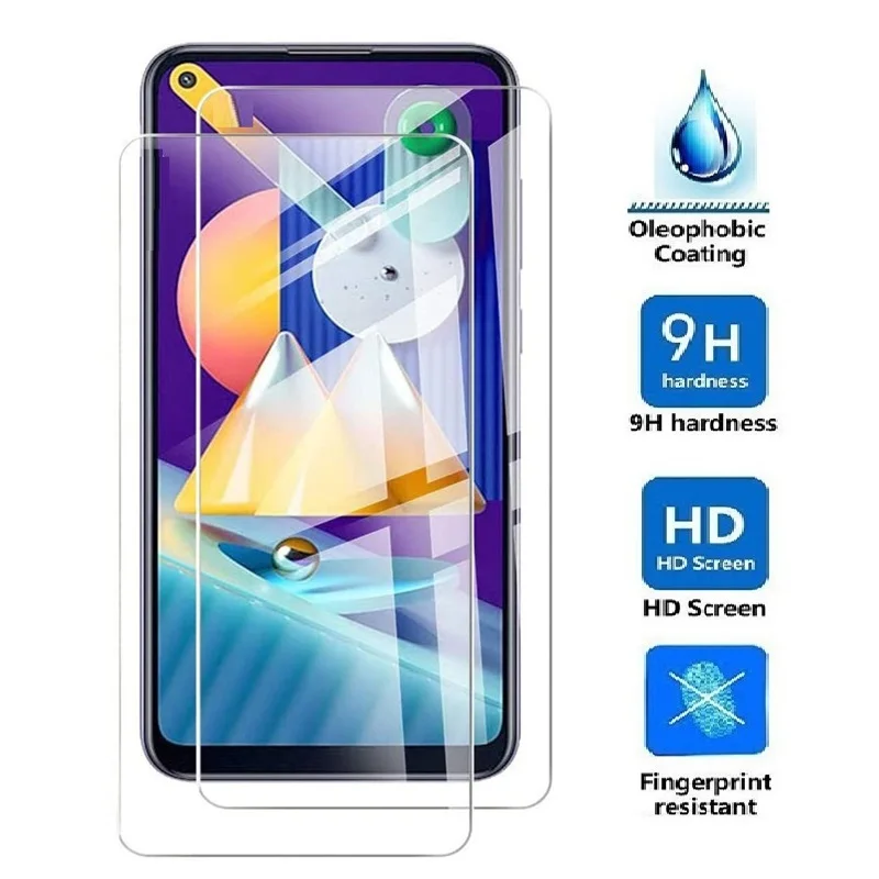 9H Tempered Glass For Samsung Galaxy A01 A11 A21 A31 A41 A51 A71 Screen Protector Glass M01 M11 M21 M31 M51 Protective Film Case