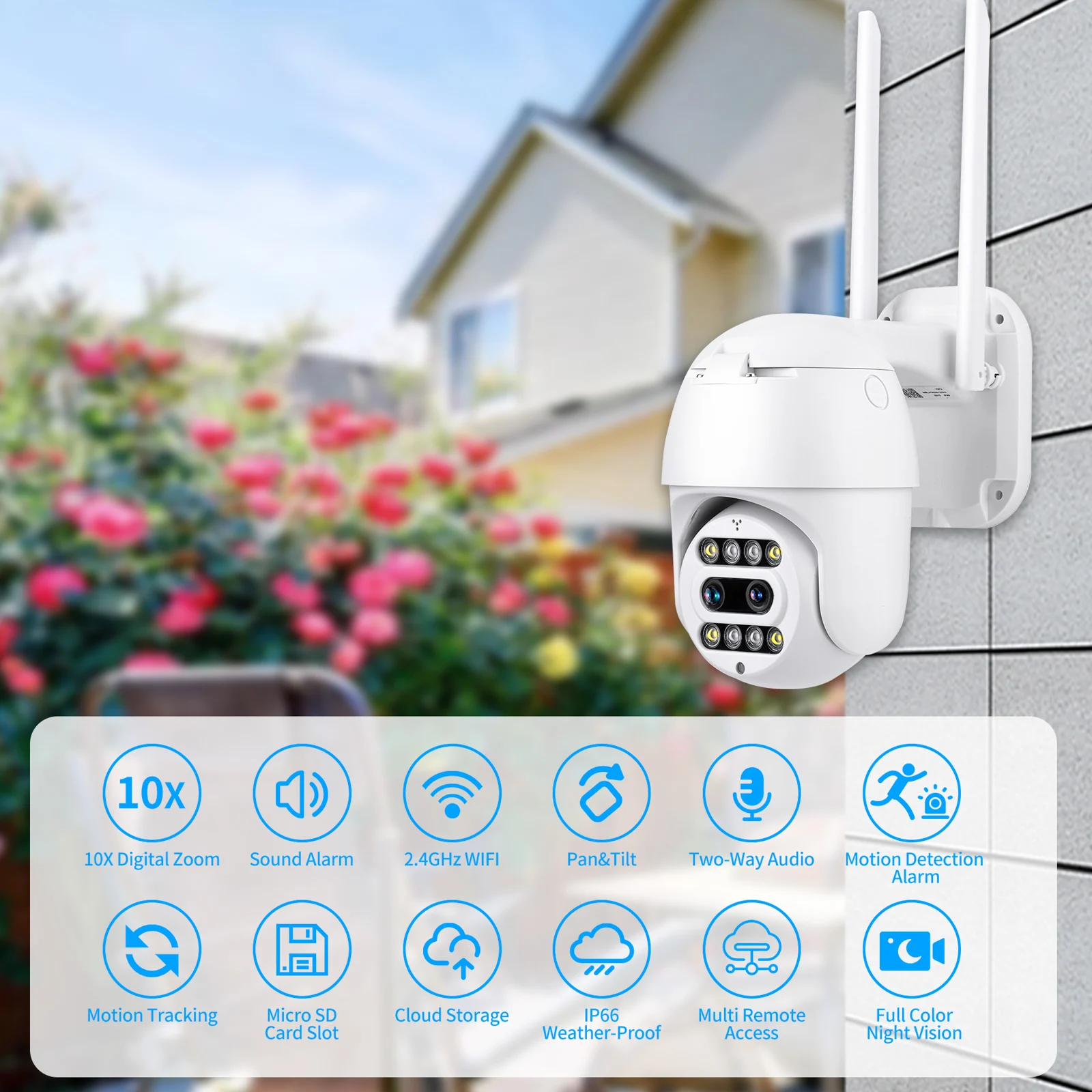 AZISHN 3MP كاميرا IP واي فاي PTZ 10X التكبير المزدوج عدسة الكاميرا اتجاهين الصوت الأمن CCTV قبة كاميرا مقاوم للماء P2P سرعة السيارات تتبع