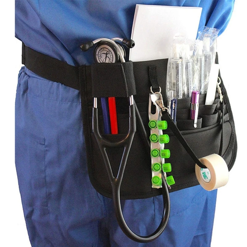 Ceinture de rangement médical pour infirmières, avec porte-stéthoscope et porte-ruban adhésif, ceinture d'infirmière utilitaire Premium, EMT, CNA, NP, PA