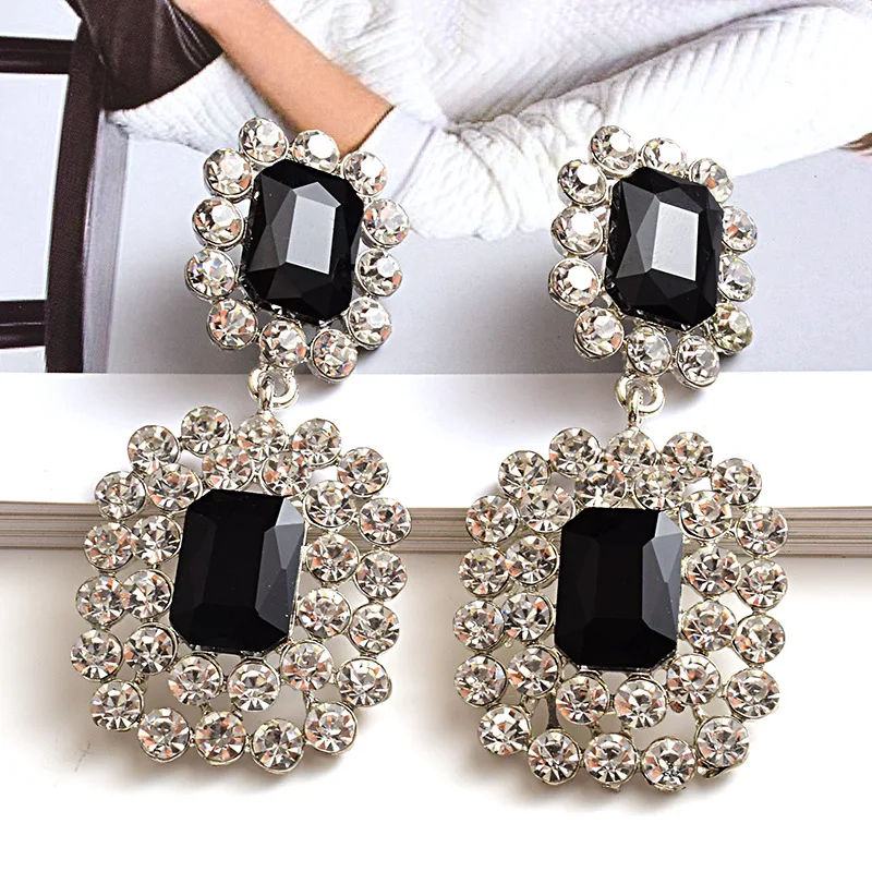 New Product Fashion Crystals Earring High-Quality Stone Geometric Dangle Earrings For Women Trend Jewelry Accessories For Women