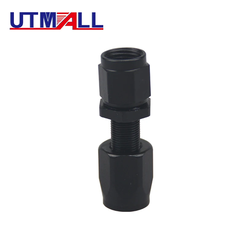 Black Hose Fittings Stright Eblow Aluminum Fitting Oil Fuel Enforced Adaptor Hose Oil Cooler Hose End Fittings AN8