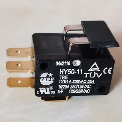 2Pieces KEDU HY50-11 Micro Switch 6Pins Push Button Switches 2NO+2NC Normal Distance≥2.7mm 10(8)A 250VAC 5E4 15/20A 250/125VAC