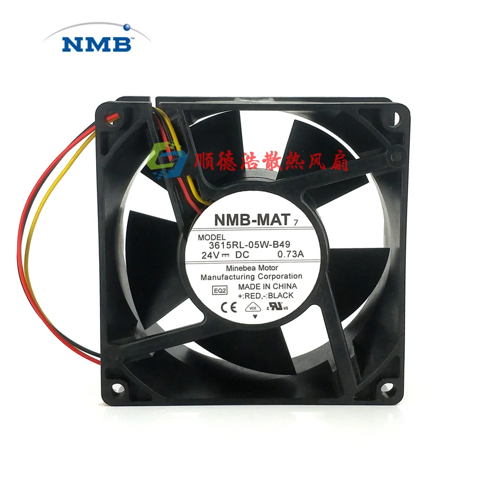 

FOR NMB-MAT 3615RL-05W-B40 9038 9CM 24V 0.73A Waterproof Inverter cooling Fan