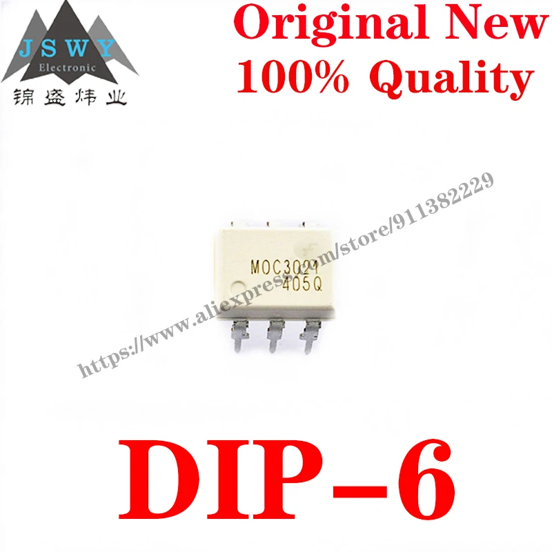 10~100 PCS MOC3021M DIP-6 Optoelectronic products Three-pole and SCR output photocoupler IC Chip for module arduino Free Shiping