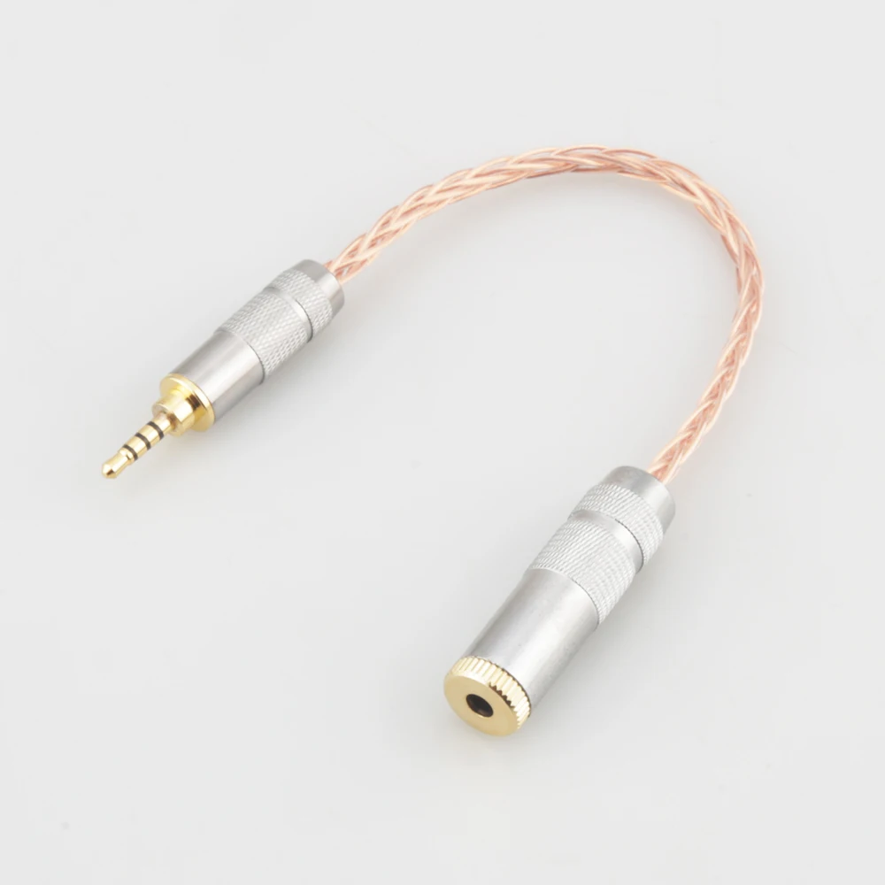 Audiocrast HIFI 7N Single Crystal Copper 2.5mm TRRS Balanced Male to 3.5mm Stereo Female Earphone Audio Adapter Cable