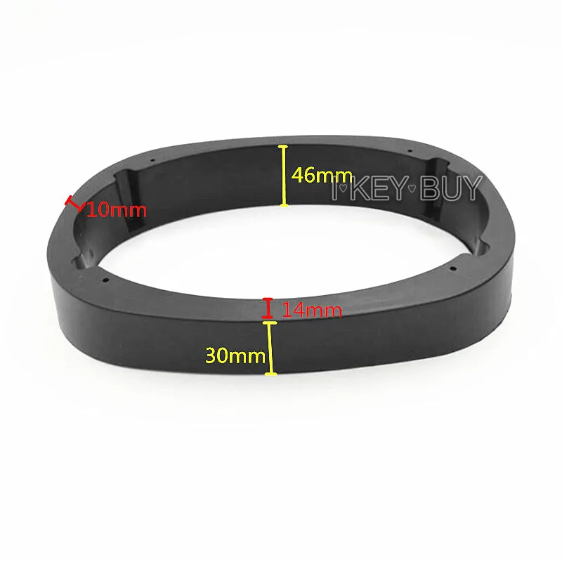 2pcs Car Audio Modified 6x9 Inch Speaker Accessories Flat Oval Beveled Waterproof Plastic Pad Washer Installation Depth