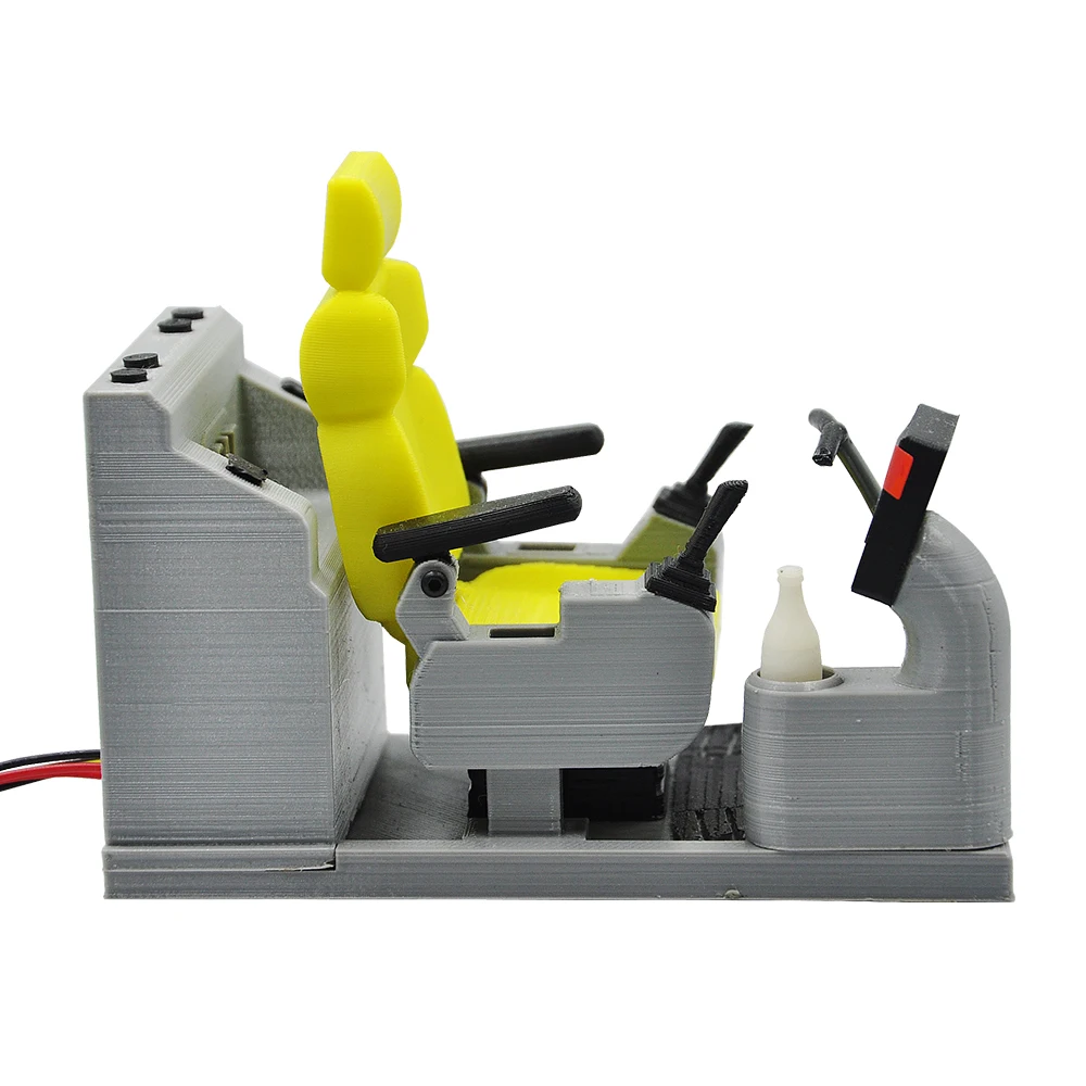 124x70mm Excavator Cab Interior Seat With OLED Display System For 1/12 RC Hydraulic Excavator Upgrade Parts