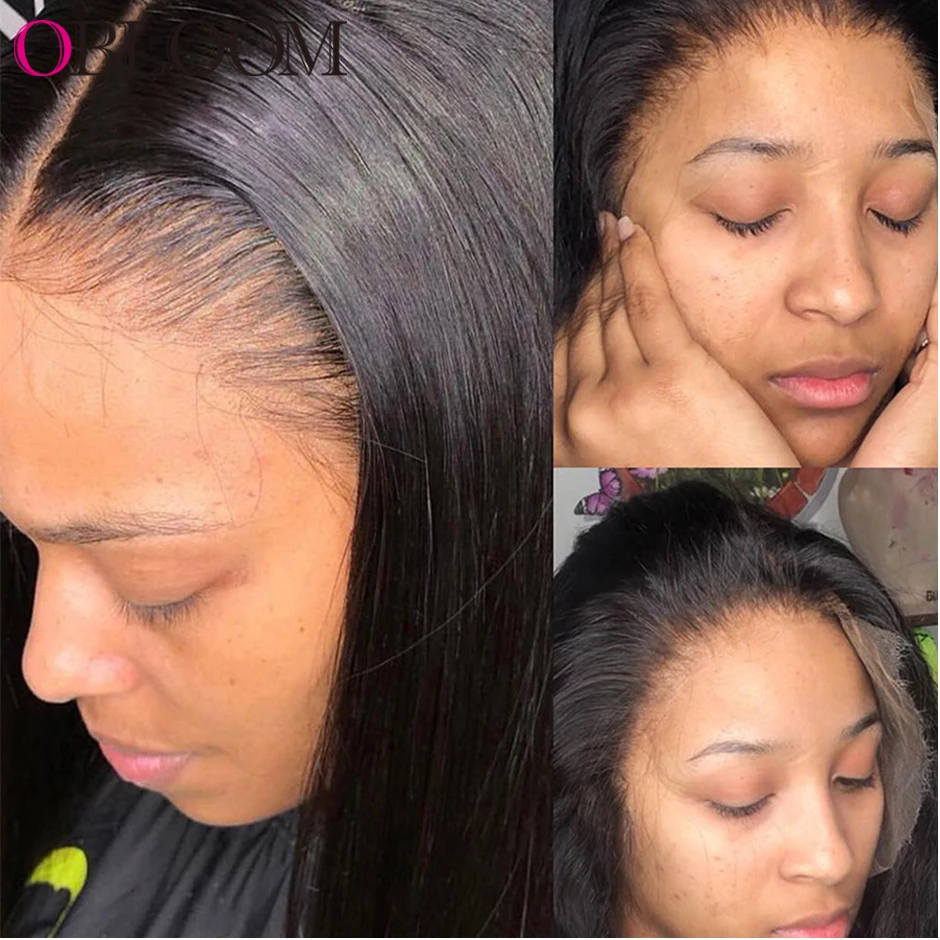 30 32 34in Straight 13*6 HD Lace Frontal Wig Human Hair Wigs 5x5 HD Lace Closure Wig Melt Skins Pre-plucked Brazilian Remy Hair