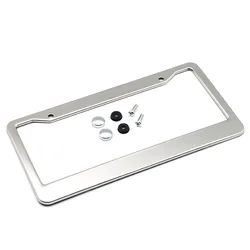 1 PC American Standard Stainless Steel License Plate Frame United States Canada Black Silver Car Number Frame Holder With Screws