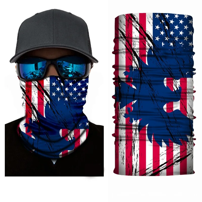 Country Flag Colorful Microfiber Face Mask Sun Protection Sports Headwear Bandana For Fishing Cycling