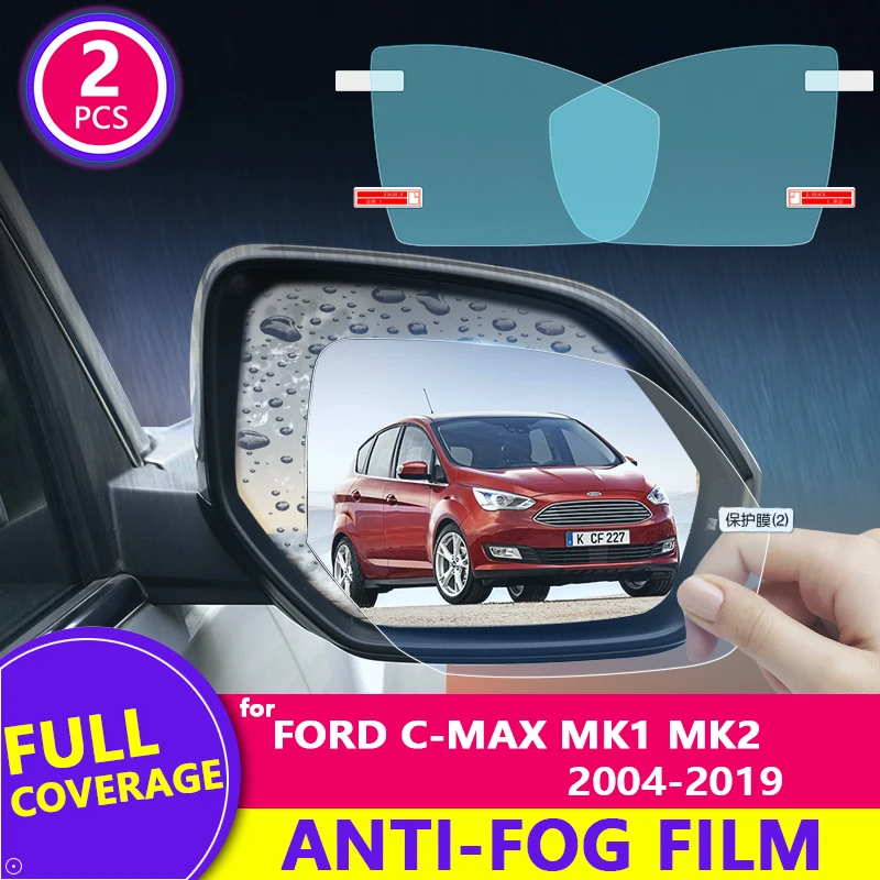 for Ford C-Max MK1/MK2 2004 - 2019 2016 2017 2018 Rearview Mirror Film HD Anti-Fog Rainproof Auto Mirror Sticker Car Accessories