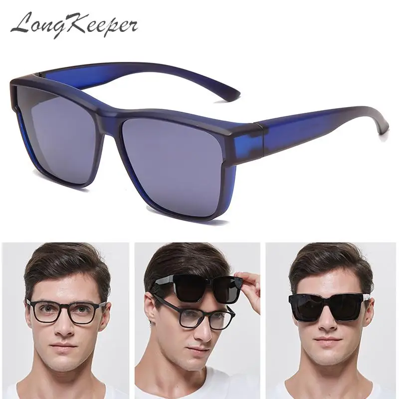 Gafas de sol polarizadas para hombre, lentes cuadradas con recubrimiento, visión nocturna, fotocromática, Gafas graduadas