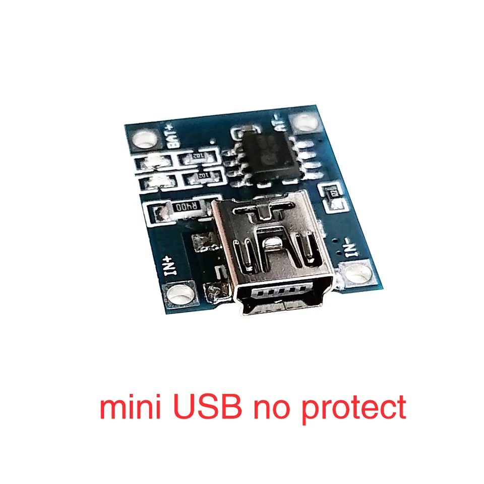 5 piezas de módulo cargador de batería de litio TP4056 para 18650, USB tipo C/Micro/Mini, 5V 1A, con protección dual de 1A para Li-ion 4