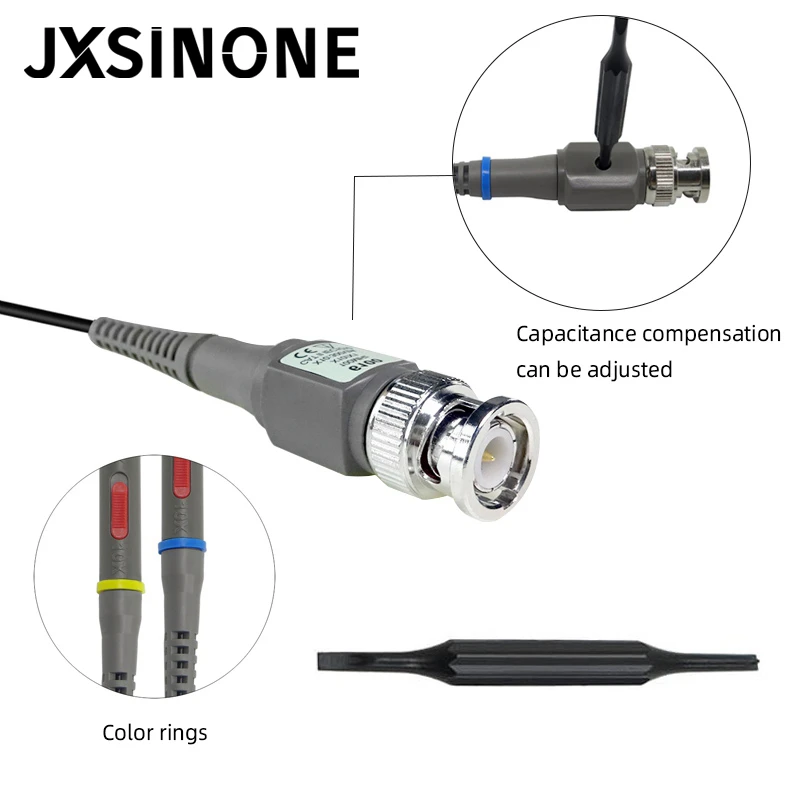 JXSINONE P6100 Oscilloscope Probe Kit DC-100MHz Scope Clip Test Probe 100MHz  X1/X10 For osciloscopio wholesale