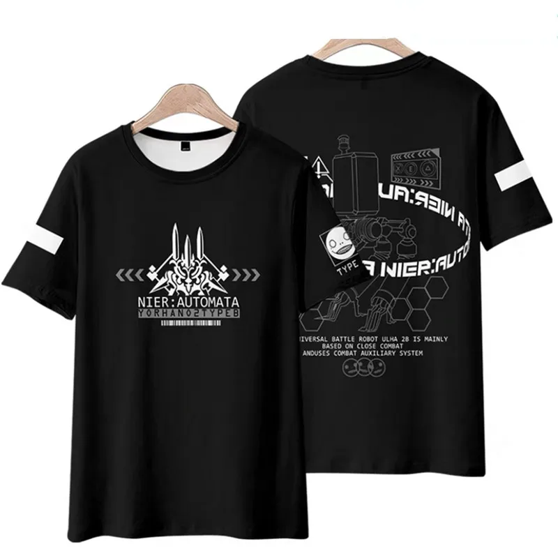Game NieR:Automata Costume YoRHa No. 2 Type B T Shirt Casual Harajuku Coat T-Shirt Cosplay Cloak For Unisex Fashion Tshirt