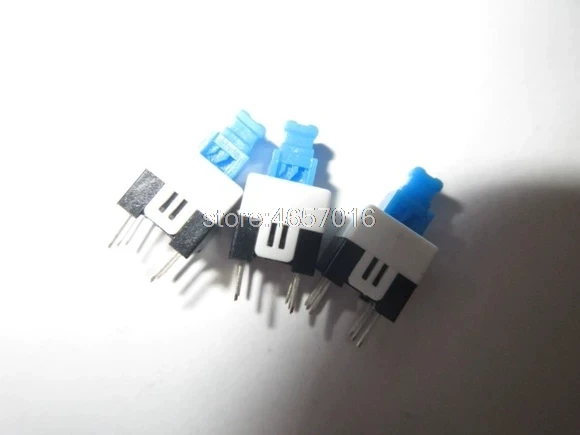 New 50PCS/Lot 7X7mm 7*7mm 6Pin Push Tactile Power Micro Switch Self lock On/Off button Latching switch Wholesale