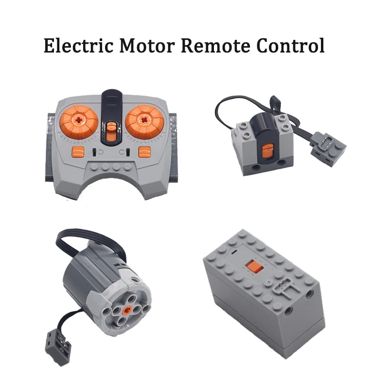 Technical Motor Kit  Power Function Switch IR Remote Control Receiver Battery Box Train Motor Compatible All Brand PF