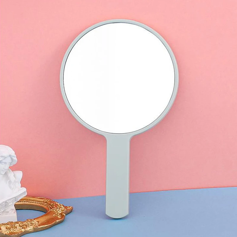 التعامل مع المرايا المحمولة ماكياج مستدير باليد الغرور ماكياج المرايا هدية #4