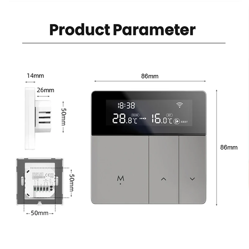 Tuya inteligentne WiFi termostat temperatura pokojowa regulator ogrzewania podłogowego kocioł gazowy, Alexa Google Home Alice Remote,110V 220V