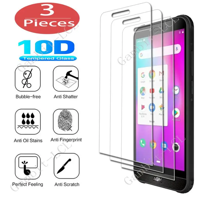 

3Pcs Protection Glass For AGM H3 A10 X5 H2 X3 G1S H5 H1 G1 Glory Pro SE G1S Tempered Screen Protective Protector Cover Film