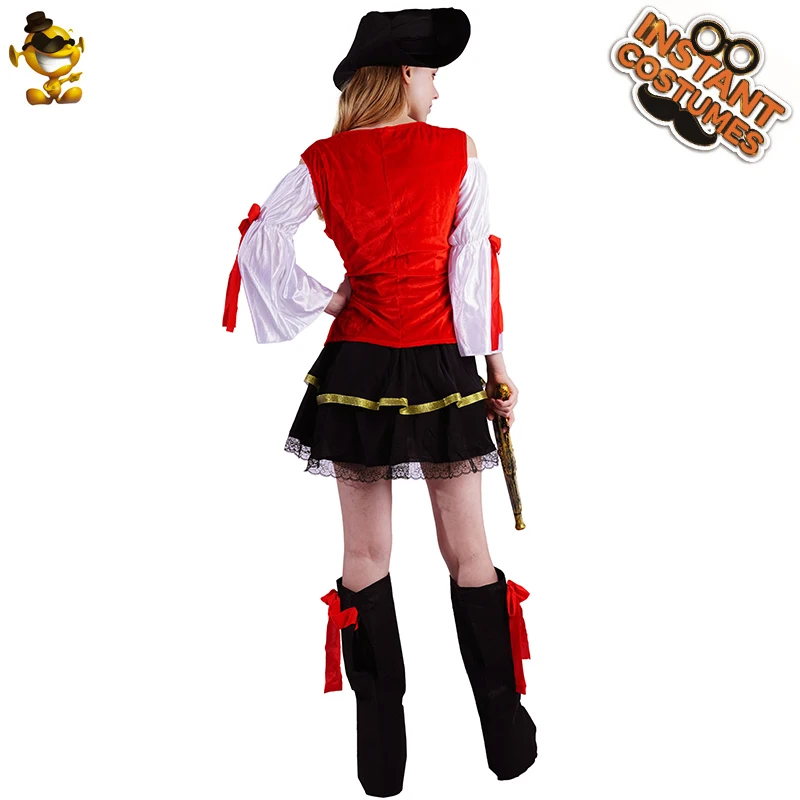 Costume de Pirate pour Couple, tenue de luxe pour fête d'halloween, déguisement Cosplay pour adultes