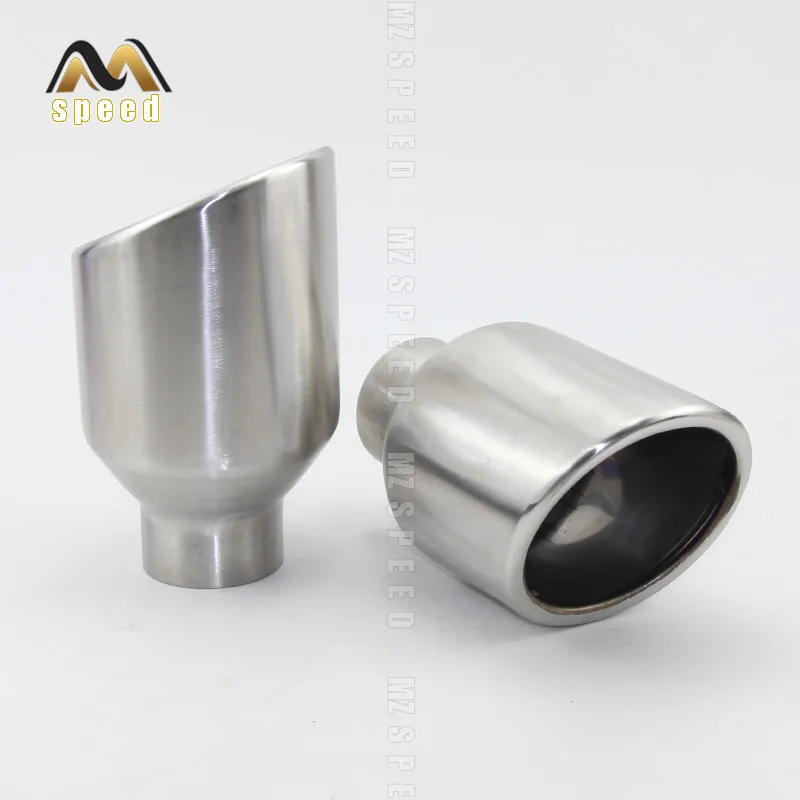 

115mm Universal Car Rear Round Exhaust Pipe Tail Muffler Tip Chrome Stainless Steel Automobile Muffler Tip Replacement For Auto